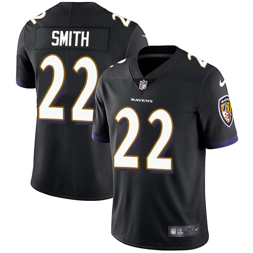 2019 Men Baltimore Ravens #22 Smith black Nike Vapor Untouchable Limited NFL Jersey->baltimore ravens->NFL Jersey